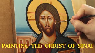 Iconography Tutorial Speed Painting Christ Pantocrator of Sinai [upl. by Anilyx250]