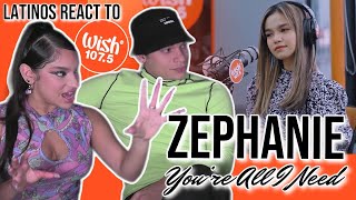 Waleska amp Efra react to Zephanie performs quotYoure All I Needquot LIVE on Wish 1075 Bus ❤ [upl. by Redna179]