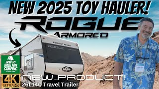 Our Favorite Toy Hauler Travel Trailer 2025 Forest River Rogue Armored 26L140 [upl. by Jobye]