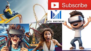 Virtual reality Roller Coaster gaming 🎢 360° [upl. by Hamitaf]