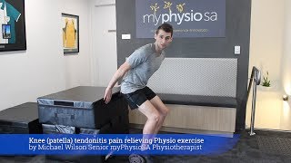 Knee patella tendonitis pain relieving Physio exercise by Adelaide Physiotherapist [upl. by Myron]