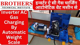 Inverter AC Gas Charging By Weight Scale gascharging ac inverterac gaschargebyweight r32 r410 [upl. by Keating]