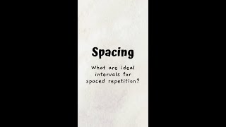 Studying Hacks Spaced Repetition Spacing Recommendations [upl. by Lauretta951]