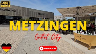 Metzingen Europes largest Outlet City Walking Video  4K Germany [upl. by Carmena]