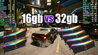 16gb vs 32gb 3200mhz Ram Test  Gaming Benchmark 2024 [upl. by Lonna]