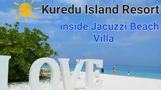 Kuredu Island Maldives Whats inside a Jacuzzi Beach Villa [upl. by Etnaled]