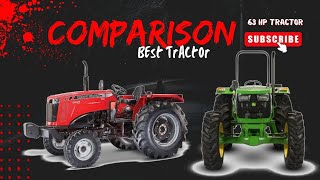 Massey Ferguson 9563 smart vs Jhon Deere 5405 power Tech  powerful tractor comparison  hindi video [upl. by Obelia]