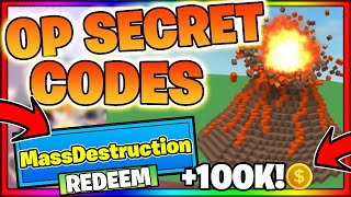 DESTRUCTION SIMULATOR CODES 2023 ALL NEW OP SECRET ROBLOX DESTRUCTION SIMULATOR CODES [upl. by Letnohs]