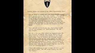 Gen Eisenhowers Message to Allied Forces  June 6 1944 [upl. by Amlas]