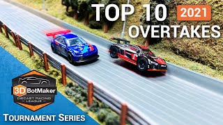 Top 10 Overtakes of 2021 Diecast Racing Tournament Series [upl. by Higinbotham]