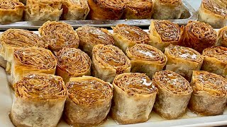 Baklava Rolls  Rouleaux de Baklava Faciles et Délicieux [upl. by Stanway]