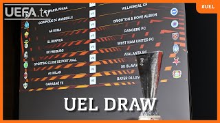 UEFA Europa League Round of 16 draw [upl. by Cornia]