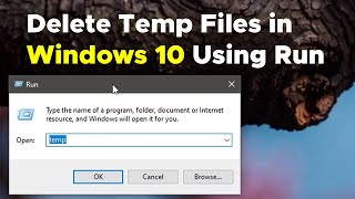 How to Delete Temp Files in Windows 10 Using Run [upl. by Klemperer483]