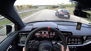 2023 Audi RS3 Sportback  short test drive  POV [upl. by Anaugal]