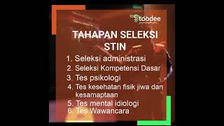 Tahapan dan Seputar Informasi Seleksi STIN sekolahkedinasan kedinasan stin abdinegara [upl. by Esoryram]