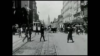 A Trip down Market Street in San Francisco in 1906 [upl. by Nylirak403]