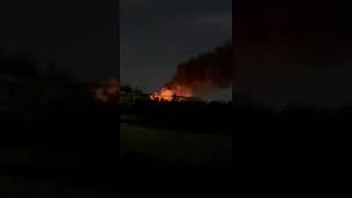 Vasto incendio in azienda avicola [upl. by Anauqahs]