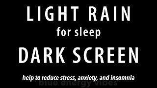 light rain For Sleeping Sounds for Study dark screen No Ads [upl. by Jemima289]