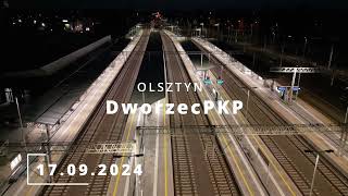 Dworzec PKP Olsztyn nocą dji mini 3 pro 17092024 [upl. by Floyd]