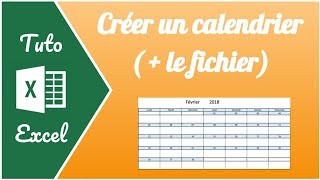 Comment créer un calendrier avec Excel   fichier à télécharger [upl. by Goto]