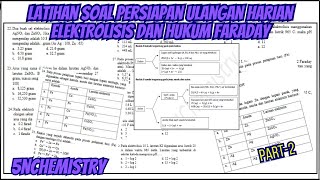 Pembahasan Soal Persiapan Ulangan Harian Elektrolisis amp Hukum Faraday  Part 2 [upl. by Jareb682]