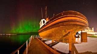 Northern Lights Aurora Borealis over Traverse City and Leelanau  111312 [upl. by Leciram]