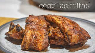 Como preparar Costillas de cerdo fritas en Air Fryer muy fácil [upl. by Eicam577]