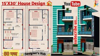 15 X 30 House Plan ll 1530 House Map ll 15 Feet By 30 Feet Ka Makan Ka Naksha ll 🏠 ll home [upl. by Eon924]