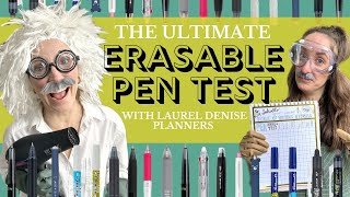 WHAT IS THE BEST ERASABLE PEN  The Ultimate Pen Test with Laurel Denise Planners [upl. by Annoj466]