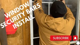 Installing Security Window ￼ bars In The Garage [upl. by Iclek740]