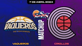 Vaqueros de Bayamón vs Criollos de Caguas  BSN2024 [upl. by Murial]