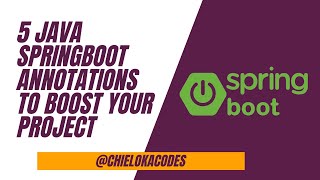 Explore the 5 essential Spring Boot annotations for your project [upl. by Nylannej]