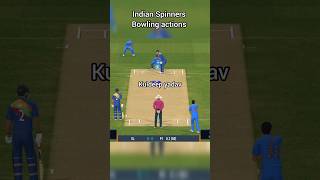 Indian spinners bowling actions cricket cricketshorts shorts shortsfeed [upl. by Aramanta]