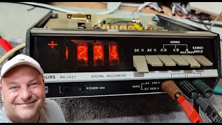 Philips PM2423 Digital Multimeter Nixie 1971 test teardown [upl. by Josi355]