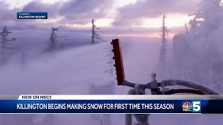 Snowmaking season begins at Killington Resort [upl. by Aihsot335]