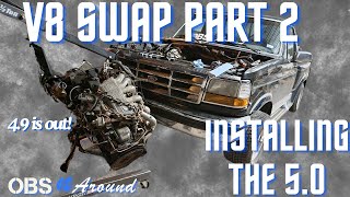 OBS F150 V8 Swap Part 2 Taking The 300 Out And Dropping In The 302 [upl. by Omsare2]