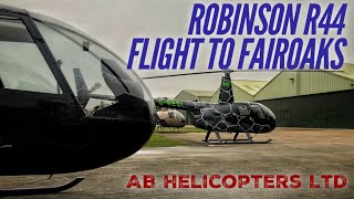 Robinson R44 helicopter Flight Training  Landing at Fairoaks airport [upl. by Ikkir300]