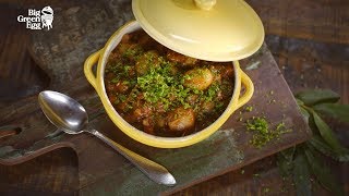 How to make red wine Beef Stew  Big Green Egg [upl. by Nedgo]