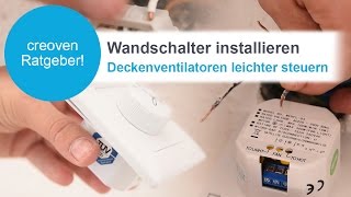 Wie installiert man einen Deckenventilator Wandschalter  creoventv Tutorial [upl. by Eerat352]