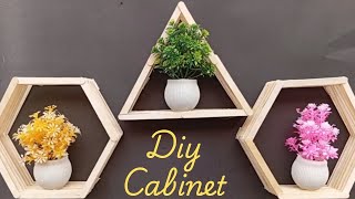 Diy Cabinet with Ice cream sticks  Diy Organizer  Easy Furniture Diy  Racks with Popsicle Sticks [upl. by Sherar]