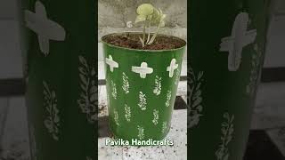 Pavika Handicrafts amajing DIY pot for gardening tips homegardening budgetgardening diy [upl. by Samul]