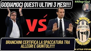 Godiamoci questi ultimi 3 mesi Branchini certifica la spaccatura tra Allegri e Giuntoli [upl. by Eillehs]