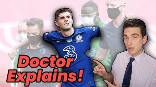 Doctor Explains Christian Pulisic Crushing Injury in FA Cup Final  Chelsea vs Arsenal [upl. by Ahseya164]