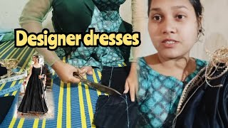 designer dresses stitching 🥰 ll lovely dress design ll prabhamahilanevlog [upl. by Champaigne]