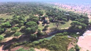 Aerial view over the Marataba Matlabas river [upl. by Lednem]