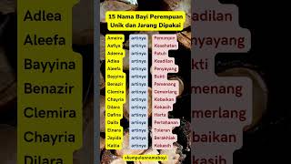 15 Nama Bayi Perempuan Islami Unik namabayi [upl. by Meelas257]