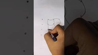 How to draw horse 🐎🐎 with dots drawing shorts [upl. by Urbano323]