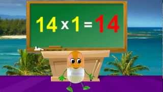 Tutorial Math  14 Times Table  Kids Songs With Lyrics [upl. by Coleman514]