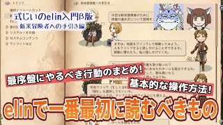 【elinβ版】式じいのelin入門β版 新米冒険者への手引き編【解説】 [upl. by Nellac]