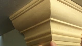 How to Cut Crown Molding Outside Corners for Beginners [upl. by Aiela]